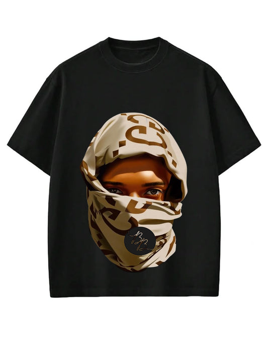 mask on T shirt